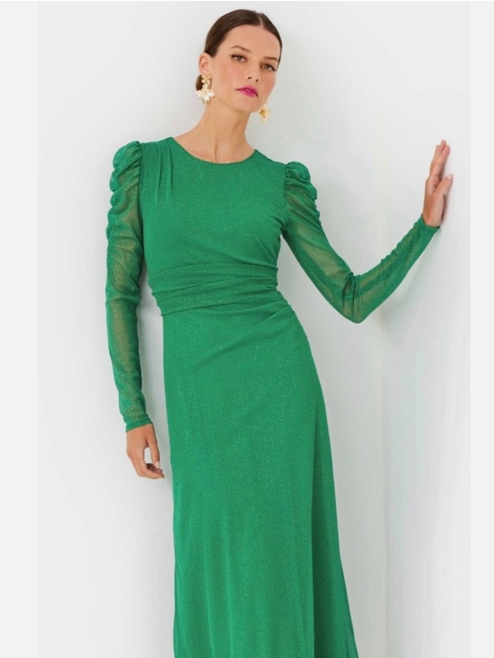 Lilly Pulitzer Shimmering Emerald Green Maxi Dress